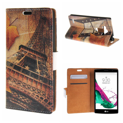 

MOONCASE LG G4 Beat G4S ЧЕХОЛ ДЛЯ Flip Wallet Card Slot Stand Leather Folio Pouch /a09