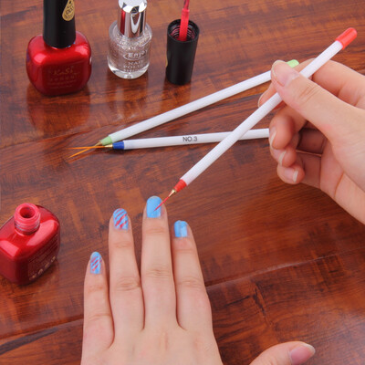 

3pcs Nail Art Design DIY Drawing Painting Striping Pen Brushes Set