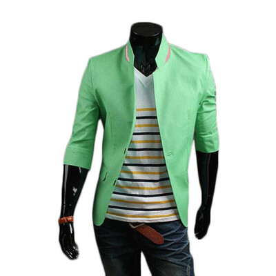 

Zogaa New Men's Suit Slim 7 Points Sleeve