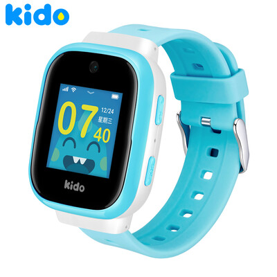 

Kido Children&39s Watch F1 Mobile 4G Smart Child Phone Watch 360 Degree Security IP68 Waterproof Little Genius Boy Gift 6 Positioning Student Blue