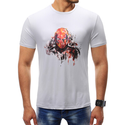 

Мужчины 2018 летняя марка с коротким рукавом Хип-хоп шаблон печати T рубашки O-образным вырезом Slim Мужская футболка Tops Мода мужская футболка T рубашки