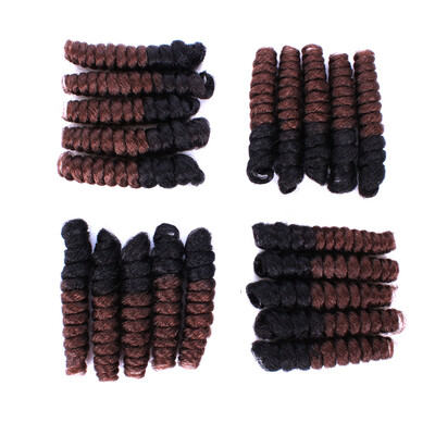 

20 Inches Medium Crochet Hair Spiral Curly Crochet Braiding Short Curlkalon Tapered Cut Ombre Bouncy Curl Twist Hair(saniya)