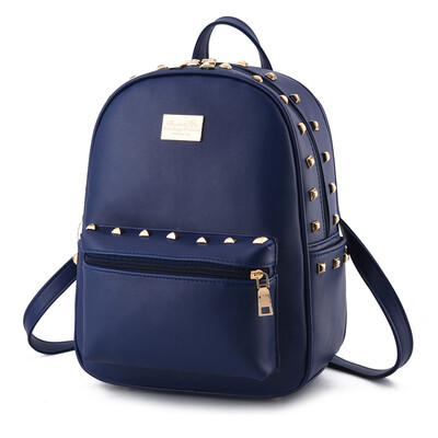 

новая мода женщин кожаный ранец случайно корейский студенток сумку чеканка твердых рюкзак schoolbag для подростков