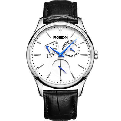 

Laoshi Дейтон (ROSDN) многофункциональный спортивные часы мужской стол из розового золота Ши Ин муки кофе кожа G3188CL-MRW