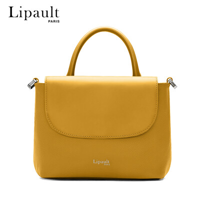 

Lipault cow leather handbags ladies portable mini square bag fashion shoulder Messenger bag P6232028 navy blue
