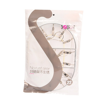 

Shunyi stainless steel drying rack hanger 22 clip sun socks rack JD-2259