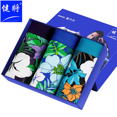 

Mens Underwear Boxer Briefs Mens Fashion Print Home Shorts Mens 3 Gift Boxes 8J217 Multi-Color