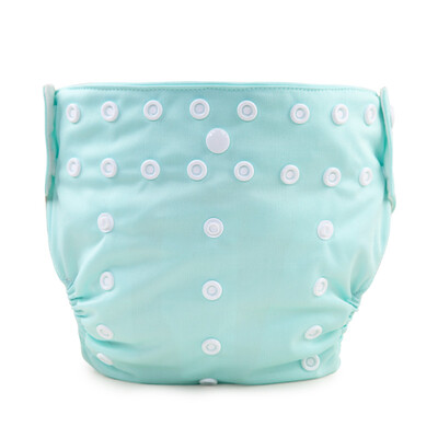 

【Jingdong Supermarket】 Tile baby waterproof diaper pants cotton gauze baby diapers pocket size adjustable leakproof breathable diaper light blue DL056B