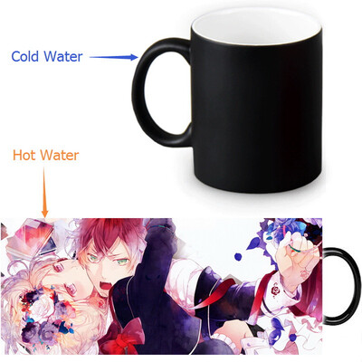 

DIABOLIK LOVERS 350ml12oz Heat Reveal Mug Color Change Coffee Cup Sensitive Morphing Mugs Magic Mug Milk Tea Cups
