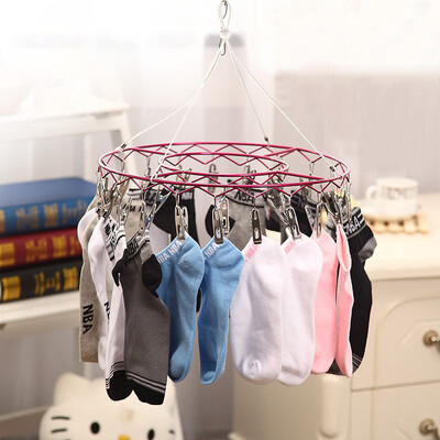 

ETCONY drying rack 26 aluminum drying rack windproof hook clothing clip drying rack laundry tray metal rack YTL-682