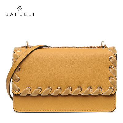 

BAFELLI новое прибытие сплит кожаный мешок розовое золото bolsos mujer моды ленты кросс-мешок