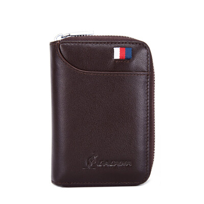 

Alpina Kangaroo LALPINA Mens First Layer Leather Multifunction Card Holder Card Holder Brown