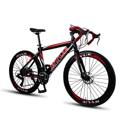 BYUEBIKE bends road race bicycle dual disc brake for men&women cycling