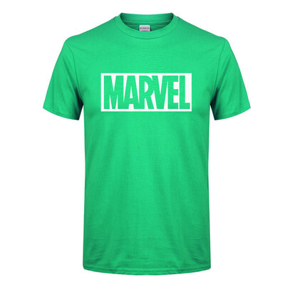

2018 new summer mens cotton MARVEL short-sleeved t-shirt mens trend casual loose sports mens clothing