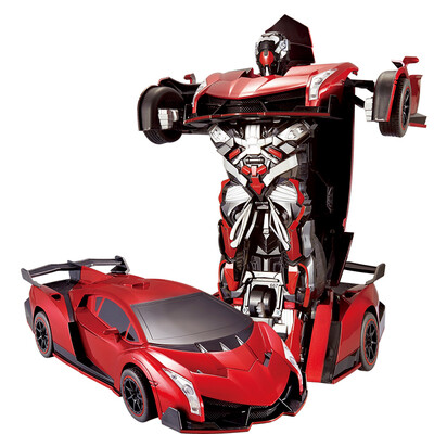 

early education] Jia Qi (JIAQI) TT667 Lamborghini poison vehicle robot (orange) intelligent remote control a key Transformers puzzle car toy
