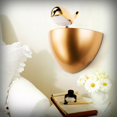 

Jingdong supermarket Guan Ya LED wall lamp living room restaurant bedroom bedside stairs corridor bionic magpie decorative wall lamp LJ-A106 gold