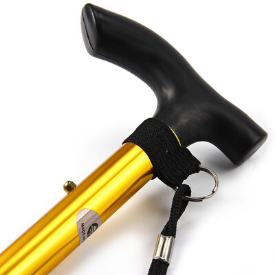 

Регулируемая алюминиевая металлическая ходовая палочка Складная складная тросовая трость с нескользящей резиновой основой