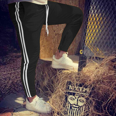 

Женские Брюки Боковые Полосы, Тренировочные Брюки, Женские Шнуровые Брюки