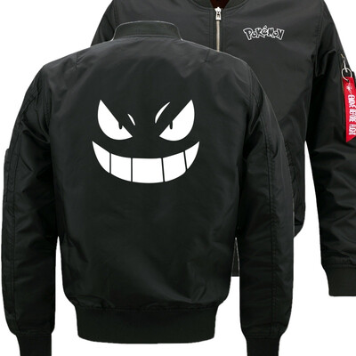 

Pokemon Go Pocket Bomber Flight Flying Jacket Winter thicken Warm Zipper Men Jackets Anime Mens Casual Coat