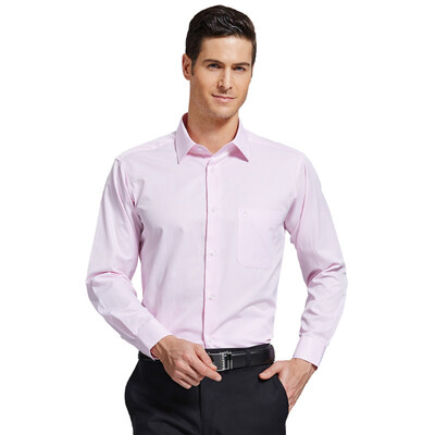 

Shanshan (FIRS) men's dark Ling Ge business casual long-sleeved shirt TCB1135-1 pink dark Lingge 43