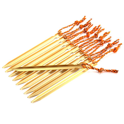 

10шт 18см алюминиевого сплава Открытый палатки кемпинга Поездка Пег Земельные ногтей ставки