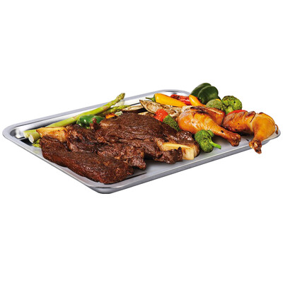 

Baijie нержавеющая сталь поднос под гриль лоток блюдо для рыбы на гриле 30 * 40 * 4,8