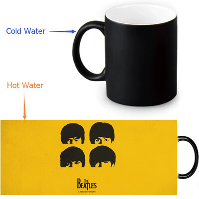 

Битлз 350 мл / 12 унций Heat Show Show Mug Color Change Чашка кофе Чувствительные морфинговые кружки Волшебная чашка для чайных чашек