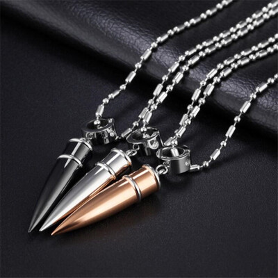 

Italian titanium steel bullet necklace style many colors