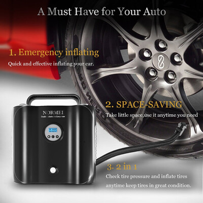 

Новый 12V цифровой дисплей Электрический автомобильный воздушный компрессорный насос Светодиодный свет Цифровой надувной насос Дво