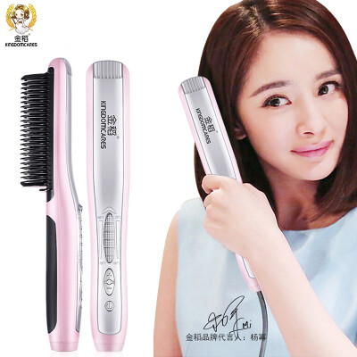 

Golden Rice (KINGDOM) Выпрямитель для волос Hair Scroll Straight Dual Professional Straight Comb 60s Быстрый выпрямитель для волос KD388C Pink