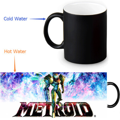 

Metroid 350ml12oz Heat Reveal Mug Color Change Coffee Cup Sensitive Morphing Mugs Magic Mug Milk Tea Cups