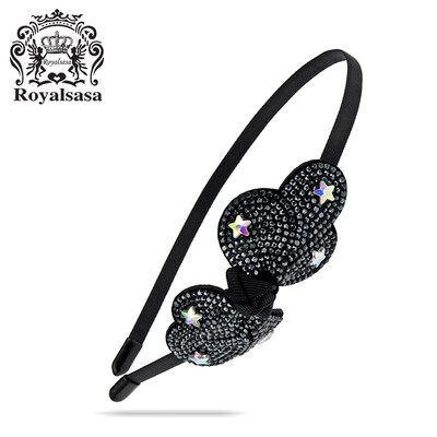 

Royal Salsa (Royalsasa) головной убор украшение для волос давление оголовья искусственного кожи оголовья чернила синего кристалл звезда