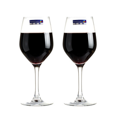 

Jingdong supermarket] Le Meiya (Luminarc) red wine cup gold pillow 350 ml 2 fitted