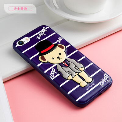 

Teddy Collection Apple 8/7 Mobile Shell iPhone8 / 7 Обложка мультфильма Cute All-inclusive Drop Stereo Shell Personality Творческий Тедди Джентльмен