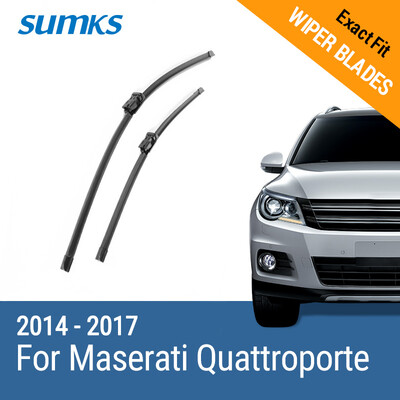 

SUMKS Wiper Blades for Maserati Quattroporte 26"&18" Fit Push Button Arms 2014 2015 2016 2017