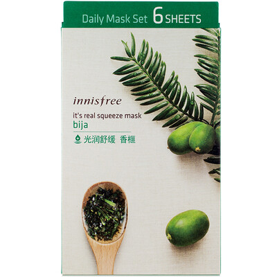 

Yue poetry wind Yin innisfree really fresh moisturizing mask - Torreya grandis 20ml 6 moisturizing moisturizing sleep skin care skin care products