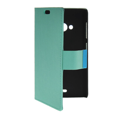

MOONCASE Slim Leather Side Flip Wallet Card Slot Pouch with Kickstand Shell Back Case Cover for Nokia Lumia 535 Mint Green