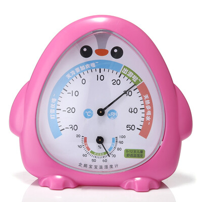 

Jingdong supermarket Yuhuze Yuhuaze Penguin hygrometer office household baby room thermometer thermometer pink