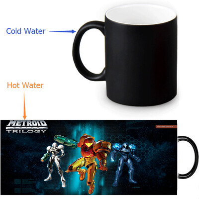

Metroid 350ml12oz Heat Reveal Mug Color Change Coffee Cup Sensitive Morphing Mugs Magic Mug Milk Tea Cups