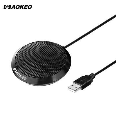 

AOKEO AK-1 USB-видеоконференц-микрофон Настольный ноутбук с USB-интерфейсом Проводной микрофонный указательный конденсатор