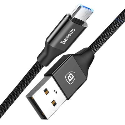 

Baseus Android data cable 2A fast charge Micro mobile phone power cord charging line USB charger cable support Huawei Samsung millet red rice VIVO OPPO 1 m black