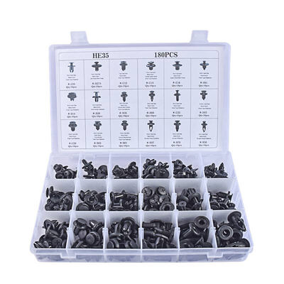 

CNIKESIN HE35 180PCS Push Type Nylon Rivets Retainer Fastener Clips for Honda Bumper Fender Fastener