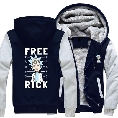 

2018 New USA SIZE Men Winter Autumn Hoodies FREE RICK PEACE AMONG WORLDS Green tongue pattern Fleece Coat Baseball Uniform Sport