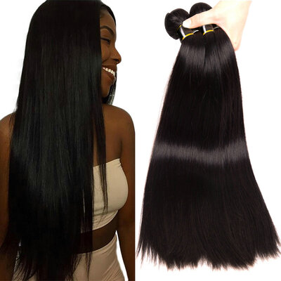

CLAROLAIR Hair Grade 7A Virgin Brazilian Straight Hair Natural Black 8-30 inch 4PCS Light Brazilian Silk Straight Weave