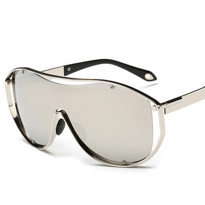 

feidu моды крупногабаритных goggle очки женщин мужчины бренда дизайнер разноцветных зеркало солнцезащитные очки oculos де соль feminino uv400