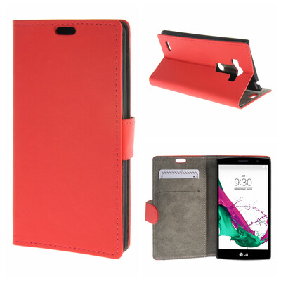 

MOONCASE ЧЕХОЛ ДЛЯ LG G4 Beat G4S Premium PU Flip Leather Wallet Card Holder Bracket Back Pouch Red 02