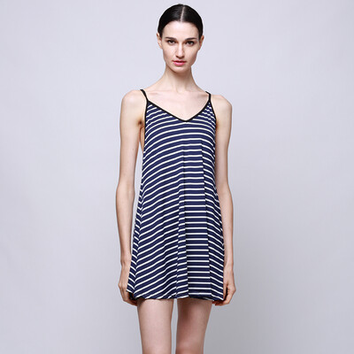 

малого @ моды женщин летом casual полоса короткий шикарный мини - платье