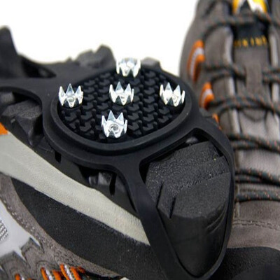 

Snow Grip Spike Ice Shoes Anti Slip 5-teeth Climbing Crampons Grippers Black