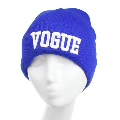 

Fashion Cuffs Winter Beanie Hip-Hop Hat Gorro VOGUE Sport Beanie Cap Women Knitted Wool Cap Winter Mens Skully Hats