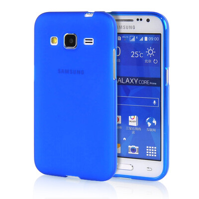 

MOONCASE Transparent Soft Flexible Silicone Gel TPU Skin Shell Back ЧЕХОЛ ДЛЯ Samsung Galaxy Core Prime G360 Blue